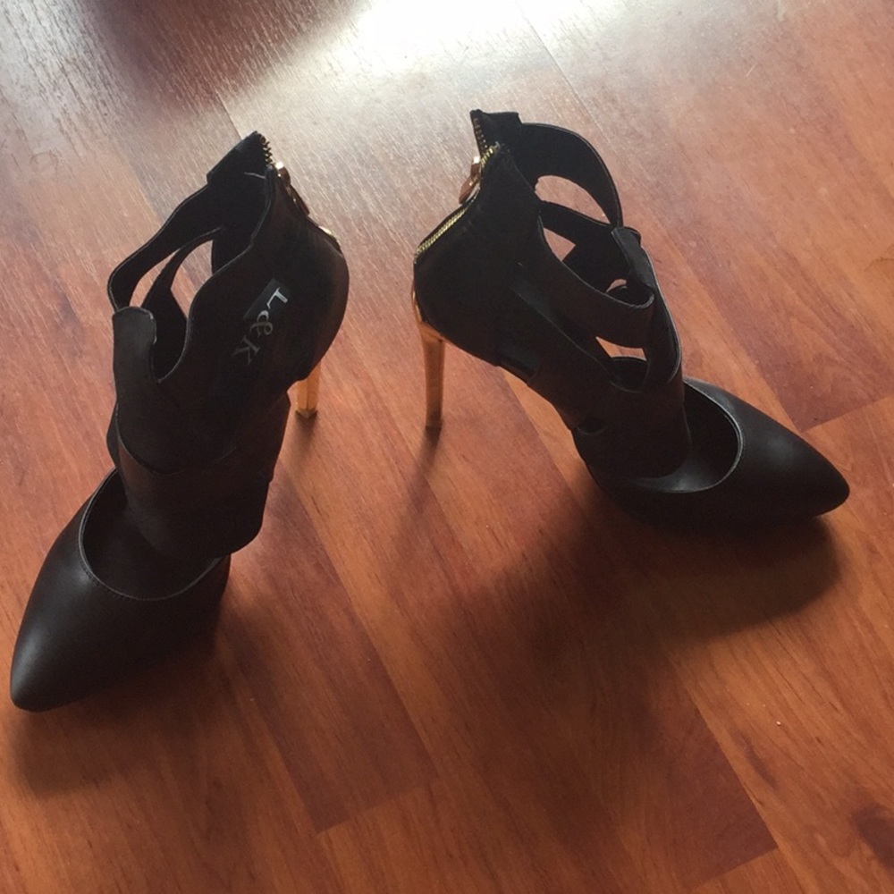 Black & Gold Heels